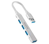 DUOYHIEL Hub USB 3.0 multiport, 4 ports USB pour ordinateur portable, transfert de données rapide, répartiteur USB multiport avec câble de 0,2 m pour Windows PC, Mac, imprimante, disque dur mobile