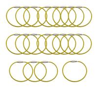 duoyif Câbles Porte-Clés En Fil Métallique 30 Pièces 2mm Ø5cm Anneau De Câble Métallique, Anneaux De Boucle De Câble Pour Suspension Porte-Étiquette De Bagage Étiquettes Petits Objets (Doré)