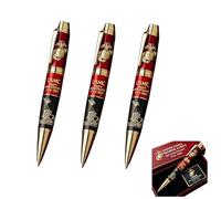 DuoZanthic 250th Anniversary Pen of Red Exterior USA 250th Anniversary Merchandise Black Ballpoint Pens of Stainless Steel,250 Years of America Freedom Pens for Men (3 Pack)