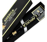 DuoZanthic USA 250th Anniversary Pen Of Black Exterior 250th Anniversary Commemorative Ballpoint Pen Of Stainless Steel, 250th Pen & Writing Tool