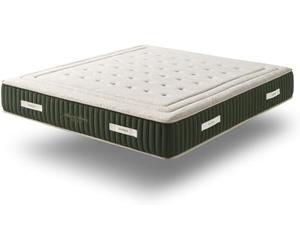 DUPEN® Matelas Pocketspring Natural Green, Hauteur 31cm, fermeté Moyenne, Tissu Exclusif Stretch, Latex perforé, Canamo + Bambou, Matelas 2 Faces, Airdream HR Core, Taille 120 x 200 Cm