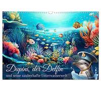 Dupini, der Delfin, und seine zauberhafte Unterwasserwelt (Wandkalender 2026 DIN A3 quer), CALVENDO Monatskalender: Entdeckungsreise unter Wasser