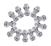 Duplex Clips Câble,12 Pièces Pince à Câble en Acier Inoxydable Pinces Duplex M3 pour Pince à Câble en Acier Inoxydable
