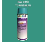 Bombe de peinture - Bleu turquoise - RAL 5018 - Brillant - Tous supports - Aéros
