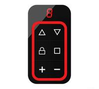 Duplicateur à distance 8 canaux multi-fréquences pour garage avec prise en charge 300 915 MHz pour 8 groupes distants et fonction mémoire pour restaurer les codes (rouge)