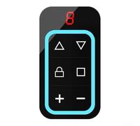 Duplicateur à distance 8 canaux multi-fréquences pour garage avec prise en charge de 300 915 MHz pour 8 groupes distants et fonction mémoire pour restaurer les codes (bleu)
