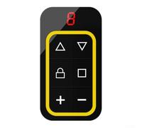 Duplicateur à distance de garage à 8 canaux multi-fréquences avec prise en charge de 300 à 915 MHz pour 8 groupes distants et fonction mémoire pour restaurer les codes (jaune)