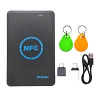 Duplicateur de puces RFID 5 fréquences + lecteur NFC porte-clés 2xUID, copieur HID 125K/ IC/ID 13,56M, graveur de jetons 125K