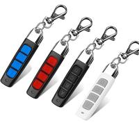 Duplicateur de télécommande 4 en 1, duplicateur de portail sans fil 433 MHz, télécommande à 4 touches, copie universelle à code fixe et télécommande à code tournant (4 pièces)
