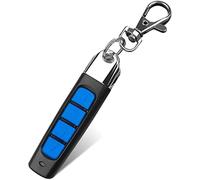 Duplicateur de télécommande 4 en 1, duplicateur de portail sans fil 433 MHz, télécommande de copie à 4 touches, code fixe universel et télécommande à code tournant (bleu)