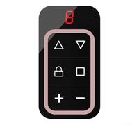 Duplicateur de télécommande pour porte de garage - Cloneur de clé - 8 canaux - Copie multi-fréquences - Avec mémoire et copie de code - Rose