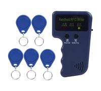 Duplicateur et copieur RFID 125 kHz, Lecteur Carte d'identité 5 étiquettes | Duplicateur RFID Portable 125KHz, lecteur carte d'identité RFID copieur 5 porte-clés RFID inscriptibles pour contrôle accès