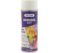 Duplicolor 655821 Peinture Aérosol Art Ra l 9010 Satin, 400 ml pure blanc