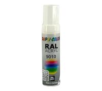 Duplicolor 677267 Stylo de Retouche Peinture à Effet/Fluorescent DS 9010, Blanc Pur Mat, 12 ML