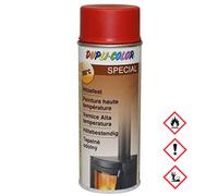 Duplicolor 467554 Emaille Peinture à Effet Martelé Résistant à la Chaleur 300 Celsius, Rouge, 400 ML