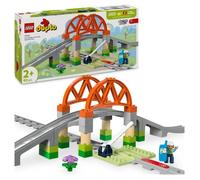 DUPLO Ma ville 10426 Set d'extension : Les rails et le pont du train - Jouets d'éveil
