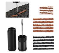 Dupoem 16 Pièces Kit de Réparation Tubeless VTT Vélo, Comportant Outil d'Insertion Alésoir et 15 Bandes, Réparation Rapide de Crevaison d'urgence pour VTT, Route, Gravel et Vélo Électrique