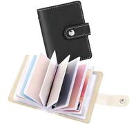 Dupoem 2 Pièces Portefeuille Homme en Cuir Véritable Authentique avec Protection RFID Haute Sécurité 26 Fentes Multifonction pour Cartes de Crédit Cartes Bancaires et Documents Importants