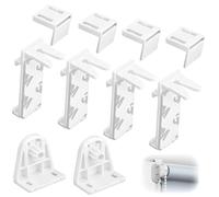 Dupoem 6 Supports de Volet Roulant Double sans Perçage & Auto-adhésif, Supports de Serrage pour Store Enrouleur Accessoires de Fixation de Remplacement pour Cadres de Portes Fenêtres en PVC/Bois