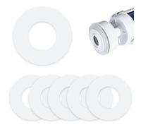 Dupoem 6 x Joints d'Étanchéité pour Robinet de Chasse d'Eau, Joints d'Étanchéité en Silicone Haute Résistance, Compatibles avec Le Type Geberit 816.418.00.1, Dimensions 63 X 33 X 3 mm (Blanc)