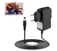 Dupoem Chargeur Adaptateur 9V 1A Centre Négatif - Alimentation pour Pédales de Guitare, Compatible avec Zoom MS-70CDR, Stompbox, Looper, Casio Joy Keyboard