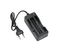 Dupoem Chargeur LCD Universel 2 Fentes pour Accus Li-ION 18650 - Compatible 18490/18350/18500/17500/16340/14500 - Affichage Numérique et Charge Individuelle