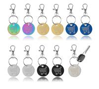 Dupoem Dix jetons de caddie universels en métal, 5 couleurs disponibles, extracteur de chariot en acier inoxydable, pratique porte-clés pour supermarché, lot de 10 pièces