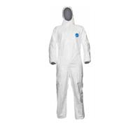 DuPont Tyvek 500 Xpert | Vêtement de Protection Chimique, à Capuche, Catégorie III, Type 5-B et 6-B | Robuste et Légère | Blanc | Taille XXXL