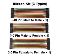 Dupont-Kit de câbles cavaliers en ruban,10cm 20cm 30cm,mâle femelle 24AWG,jeu de lignes en cuivre pour bricolage Ardu37,platine de prototypage PCB - Type 3 x 40pin Ribbon Kit-20cm