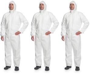 DuPont ProShield 20 Combinaison de protection à capuche catégorie III, type 5 et 6 Blanc Taille M (Lot de 3)
