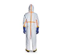 DuPont Tyvek 800J | Vêtement de protection chimique à capuche Catégorie III Type 3-B, 4-B, 5-B et 6-B | Blanc | Robuste et léger | Taille S