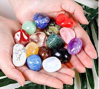 DUQGUHO 15 Pcs Natural Crystals Bulk Tumbled Stones Polished Irregular Quartz Crystal Set Chakra Colored Rocks Gemstones Vase Filler Landscape Bottom Decoration Energy Reiki Beginners Decoration