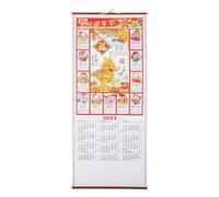 Duqulle 2024 Année du Dragon Calendrier du Nouvel an Chinois Défilement, Calendrier du Zodiaque Dragon du Nouvel an, Calendrier Mural du Nouvel an Lu-naire Chinois, Calendrier du Dragon 2024