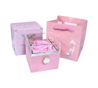 Duqulle Boîte À Bijoux De Préservée, Boîte-Cadeau De Bijoux De Rose Rouge pour Toujours, Boîte À Bijoux Inversée Romantique, Confession Rose Éternelle Cadeaux De Saint-Valentin