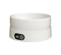 Duqulle Bol d'eau Chauffant pour Chien, Plat en Céramique À Chauffage Automatique, Mangeoire À Eau Chauffante pour Chien Et Chat, Assiette À Boire sans Gel pour Animaux, pour Chiens, Chats, Oiseaux