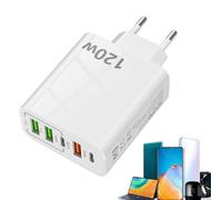 Duqulle Brique de Chargement, Bloc de Chargement,Cube de Chargeur de Voyage à 5 Ports - Cube Adaptateur de Prise, de Chargeur de Voyage, Bloc de Prise de Charge, Brique de, tête de
