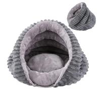 Duqulle Cave pour Chats,Nid Douillet pour Chat d'Intérieur | Maison Chauffante Anti-Dérapant avec Tunnel pour Dormir Maison Voyage Hiver Extérieur Balcon Chambre