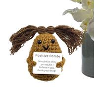 Duqulle De Câlin De Poche De Pomme De Terre Tricotée Drôle avec Carte Positive De Pomme De Terre Inspirante Cadeaux De Pomme De Terre Émotionnels Encourager Les Cadeaux De Chance De