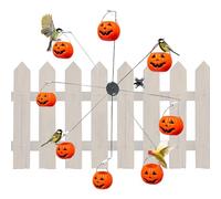 Duqulle Distributeur De Grande Roue pour Oiseaux | Bol de Nourriture pour Oiseaux | Distributeur Nourriture Tournant 8 Godets pour Hirondelles Perruches Pinsons Terrasse Pelouse Jardin