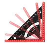 Duqulle Équerre de Menuisier en Aluminium, Outils de Menuiserie avec Équerre, Règle Triangle Menuiserie Réglable Double Échelle pour Traçage Ossature Construction Rénovation Maison