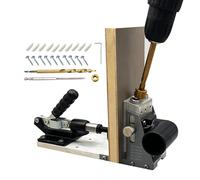 Duqulle Guide de Perçage Portable,Localisateur de Trou Réglable | Pointeau de Précision pour Travail du Bois Ébénisterie Amélioration de l'Habitat Extérieur