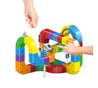 Duqulle Jouet De Train Électrique | Course De Briques De Construction Flexibles,Coffret De Train Jouet - pour D'Âge Préscolaire Garçons Et Filles De 3 À 8 Ans Cadeau d'anniversaire pour Amis