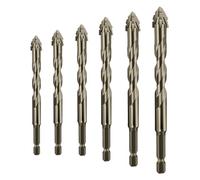 Duqulle Mèches De Forage Excentriques Crantées | Jeu de Forets Hélicoïdaux à Quatre Tranchants Excentriques | Pointe De Perçage Haute Dureté Pour Béton Ciment Carrelage Métal Bois | Pour Les Travaux