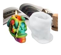 Duqulle Pochoirs en Silicone pour Halloween | Moules à Bougie Parfumée en Silicone - Moules Effrayants à Libération Facile pour Résine Époxy et Artisanat