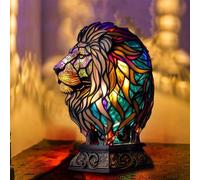 Duqulle Série De Lampes De Table Animales Lampe Animale Vintage Vitrail Animaux Forme Lampe De Table Bohème Résine Lampes Animales Décoration De Pièce Esthétique pour Chambre À Coucher Salon Maison