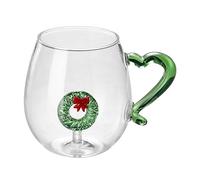 Duqulle Verre à vin avec Animal à l'intérieur - Tasses en Verre de Noël résistantes au Froid et à la Chaleur - Verre à Eau avec Motif, Tasses Robustes et durables pour l'eau, Le Lait et Les