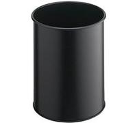 DURABLE Poubelle 330101 ronde métal 15 L noir