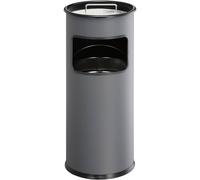 Durable 333058 Corbeille à papier 17 l métal (Ø x H) 260 mm x 620 mm anthracite avec cendrier 1 pc(s
