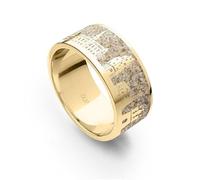 DUR Bague de plage Hambourg II en argent sterling 925 plaqué or avec sable de plage raffiné de couleur or/beige, taille : 52, R5861.52