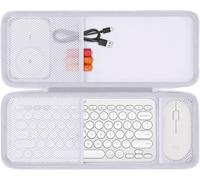 Dur Étui de Voyage Rigide Housse Cas pour Logitech K380/Pebble Keys 2 K380s Clavier sans Fil et Pebble Mouse 2 M350s /M350 Souris Combo(ne Contient Pas d'ensemble Clavier/Souris)